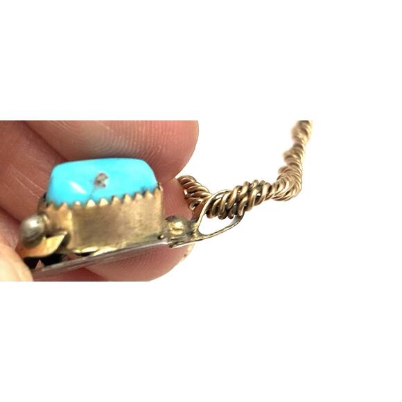 LUCY CALLADITTO Native American Navajo Sterling Turquoise Pendant Necklace - Picture 7 of 10